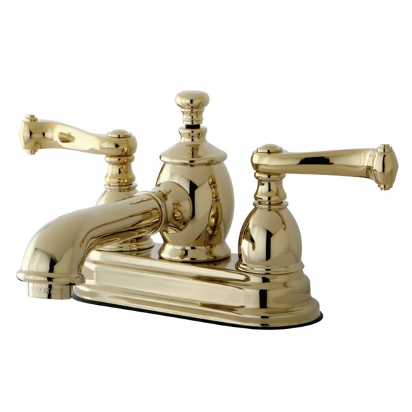 KS7002FL 4" Centerset Bathroom Faucet, Polished Brass